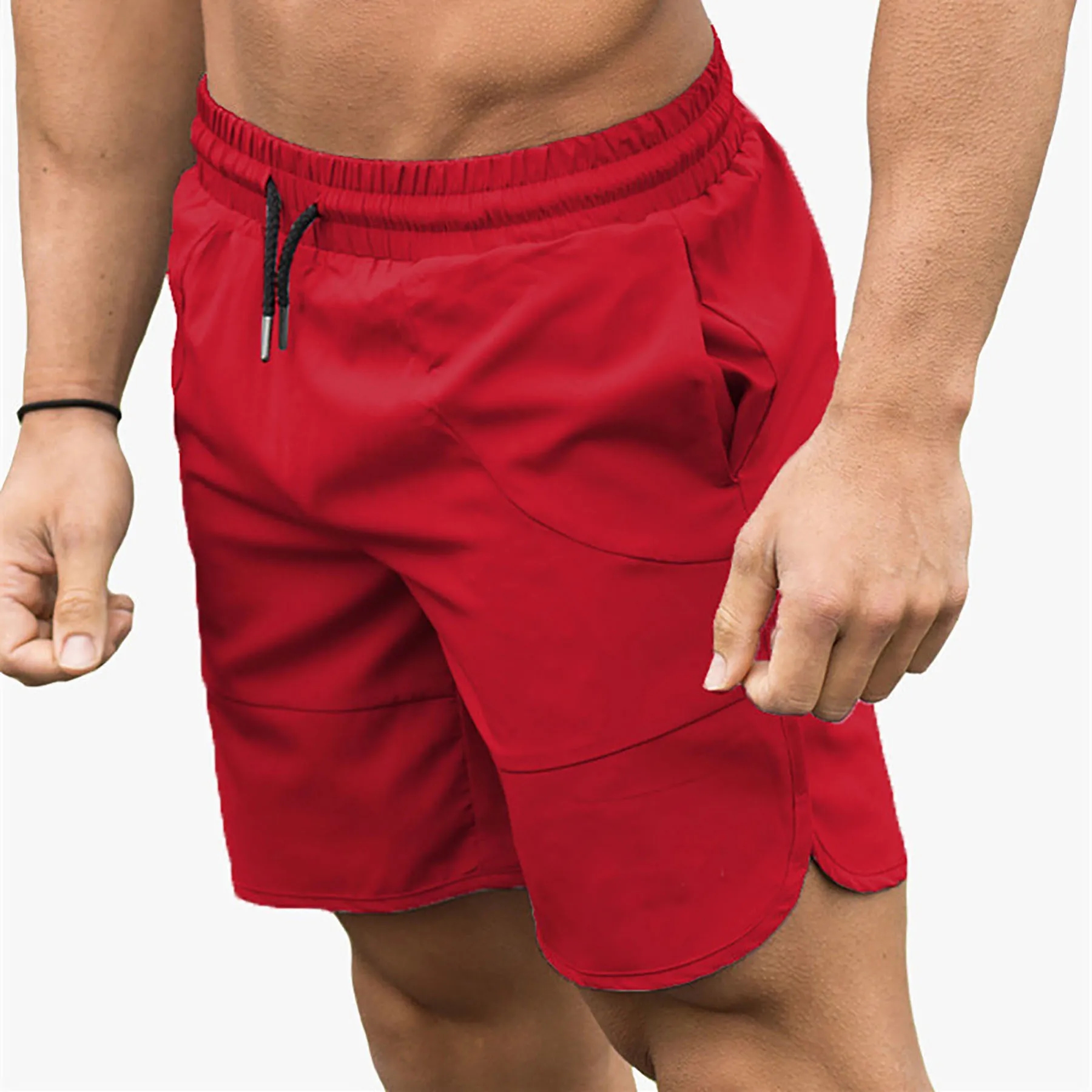 Men's Gym Shorts Quick Dry Training Running Belt Pockets 2