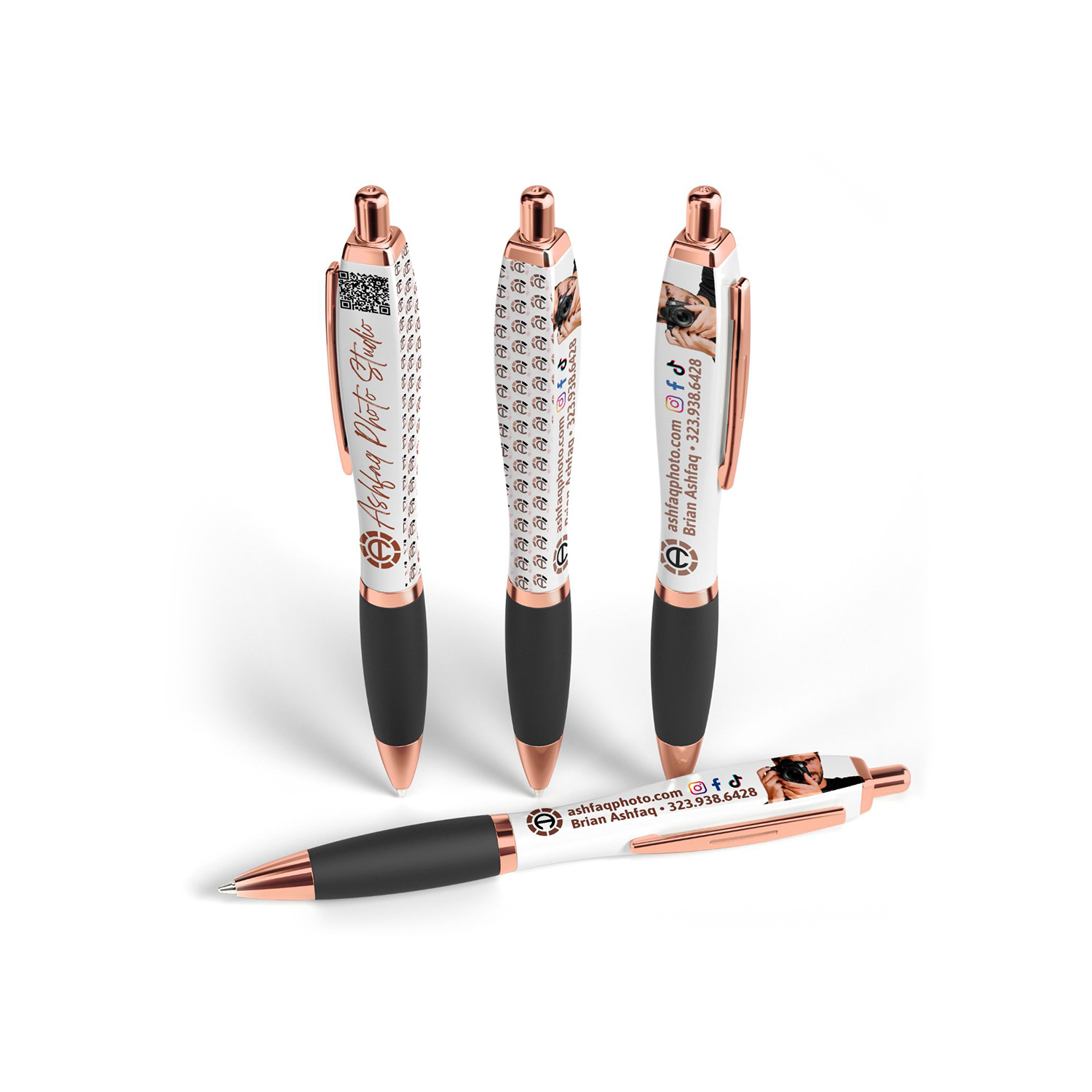 Squared Basset II Satin Soft Touch Gel Performance Pen™ (Rose Gold) (Recycled) 4