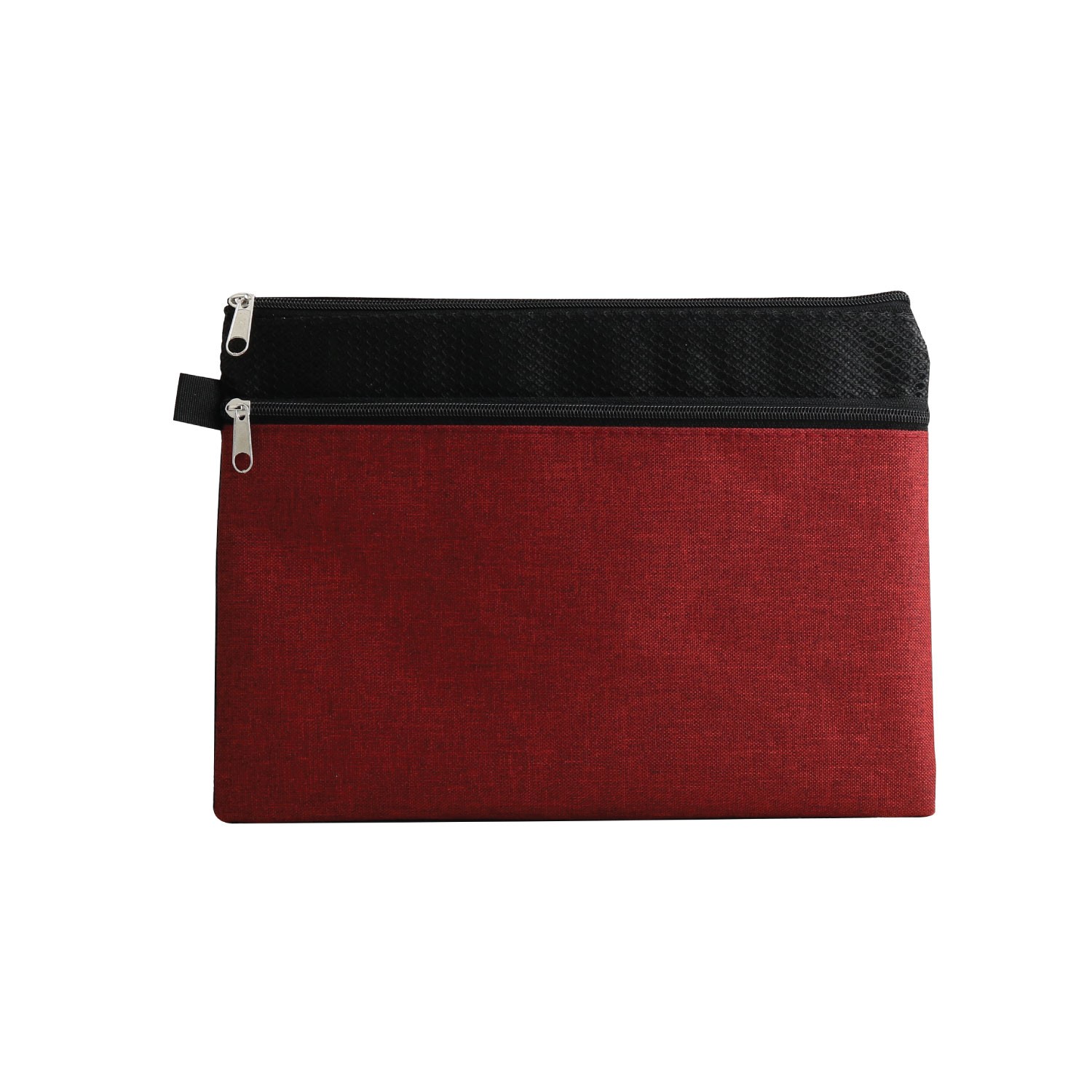 Dual Zipper Compartment Pen Loop Pouch 6