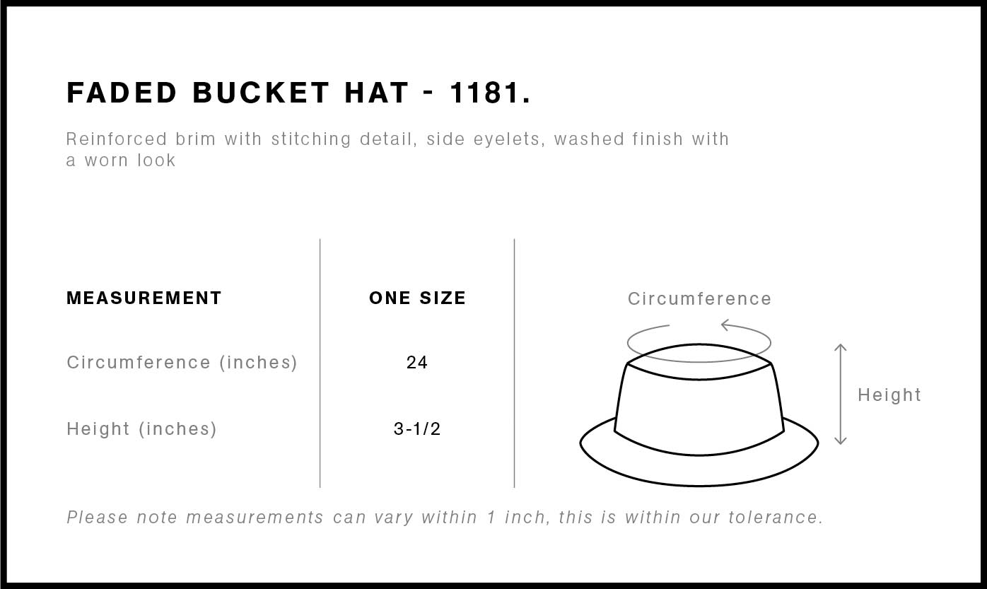 Faded Bucket Hat | 1181 17