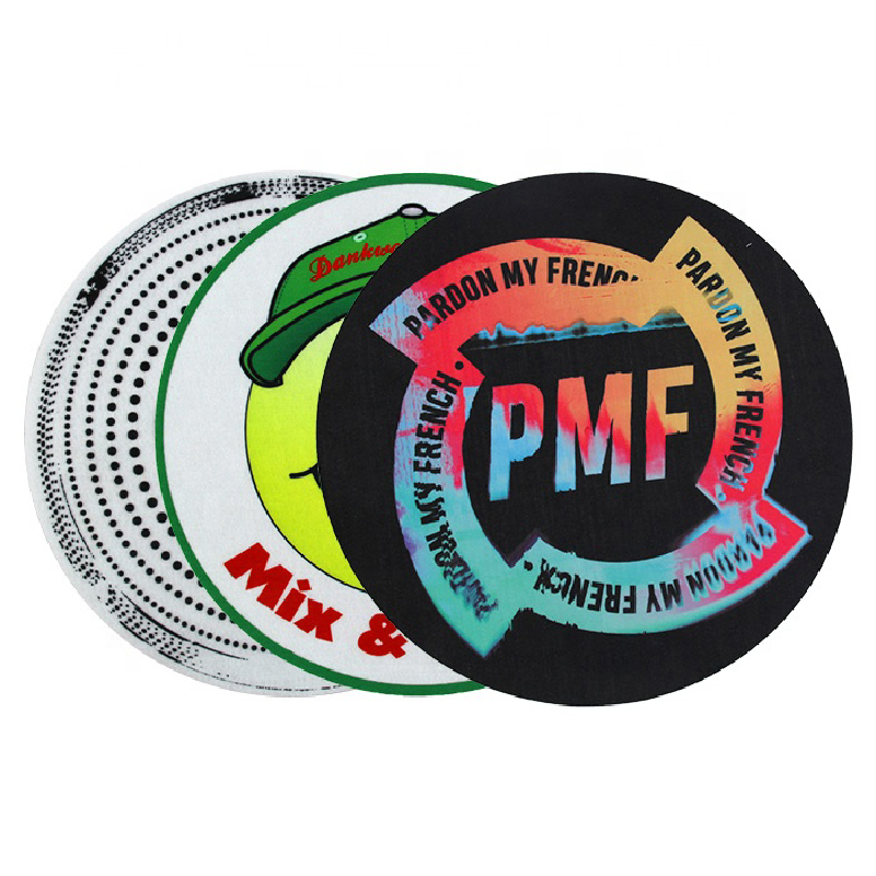12'' Custom Round Felt Turntable Slipmat 2