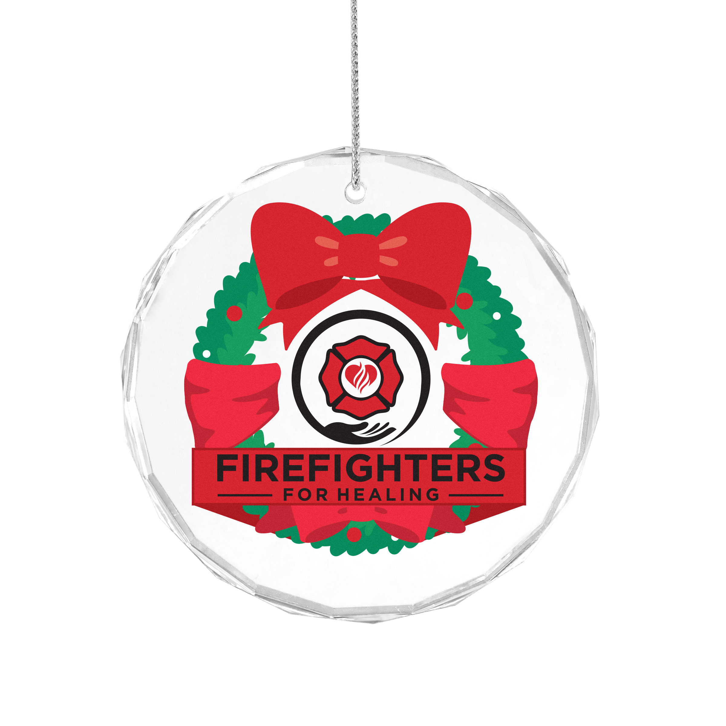 Faceted Glass Holiday Ornament 14