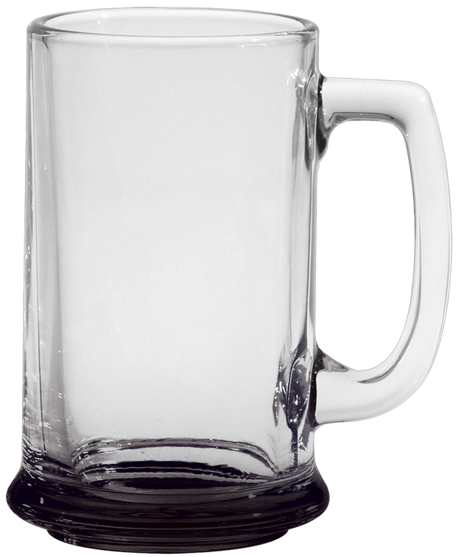 15 oz. Glass Tankard - Deep Etched 17