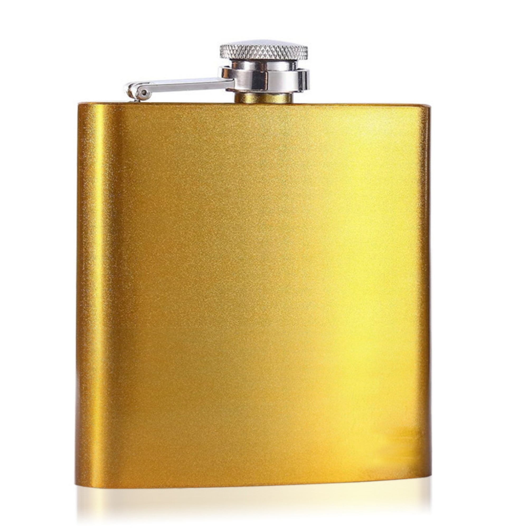 Stainless Steel Pocket Flask With Captive Top 6 Oz 3