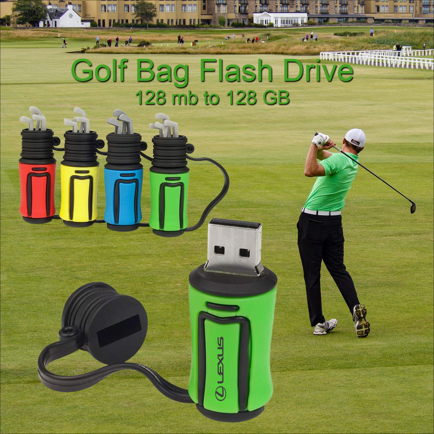 Golf Bag Flash Drive / USB - 16 GB