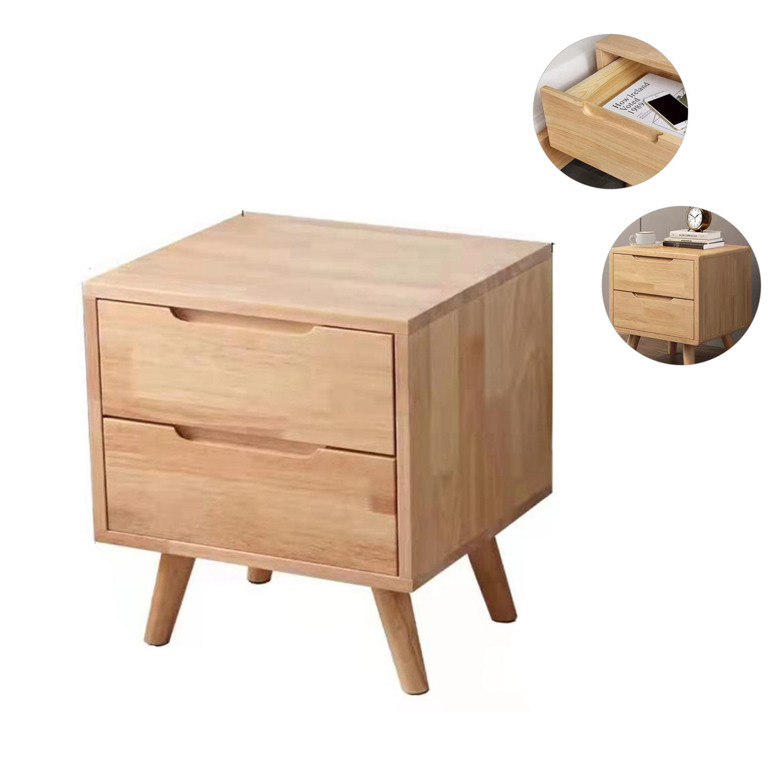 Wood Drawer Nightstand 1