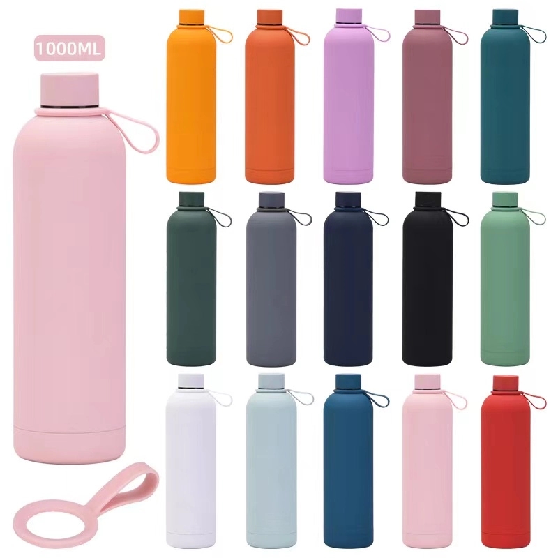 34 oz Rubber Paint Stainless Steel Water Bottle, custom water bottle with logo imprint 7