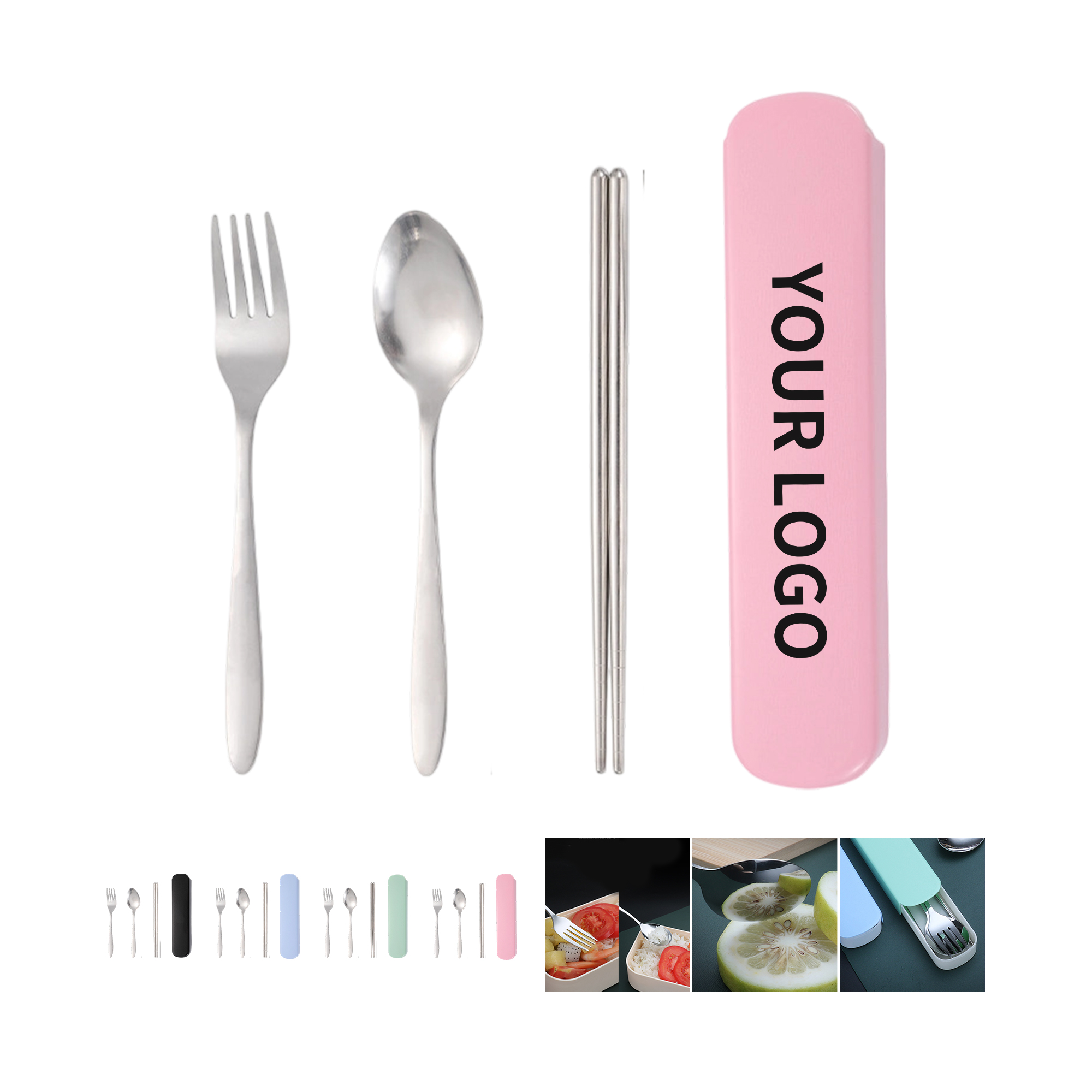 Stainless Steel Cutlery Set With Spoon Fork Knife And Portable Box 7