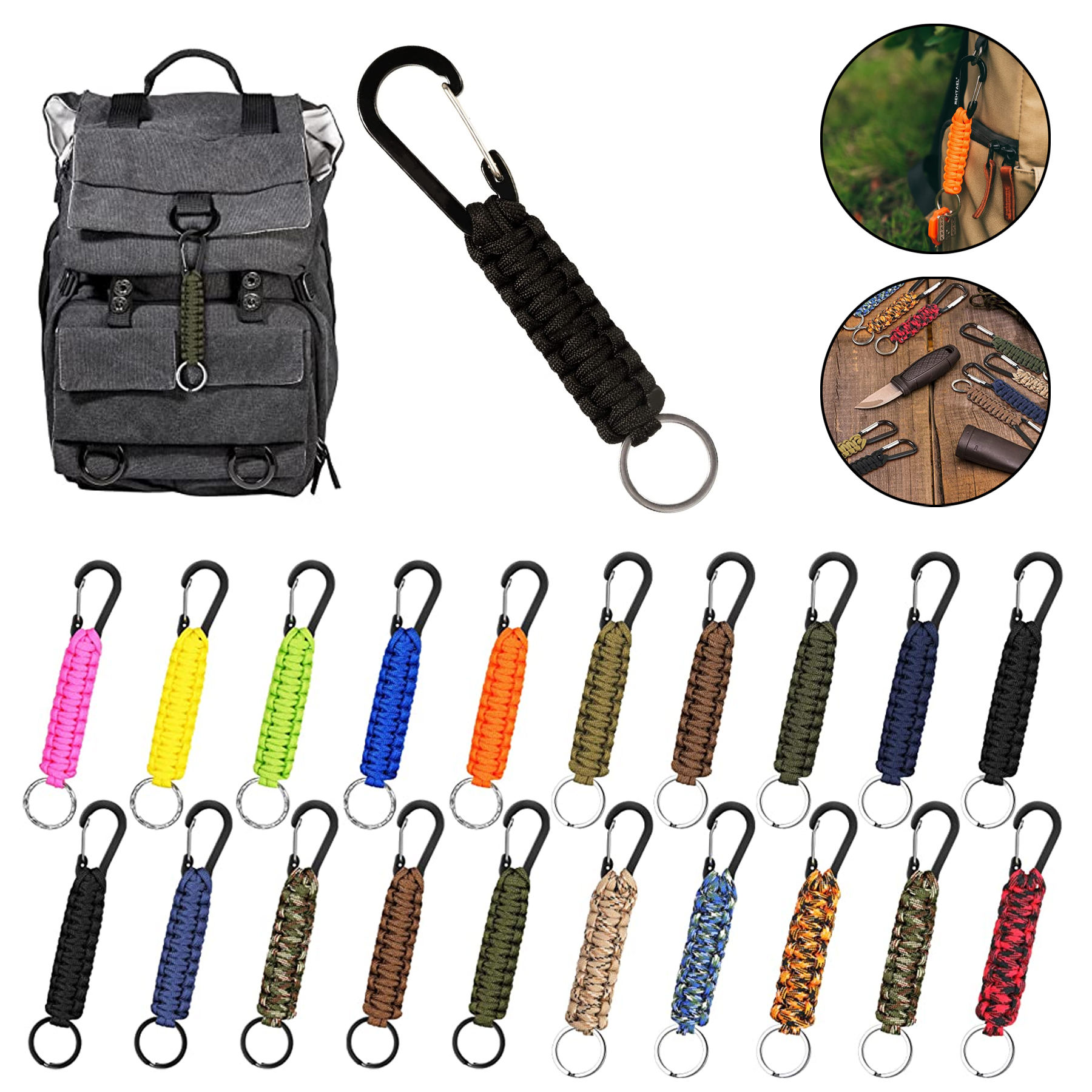 Paracord Keychain with Carabiner 1