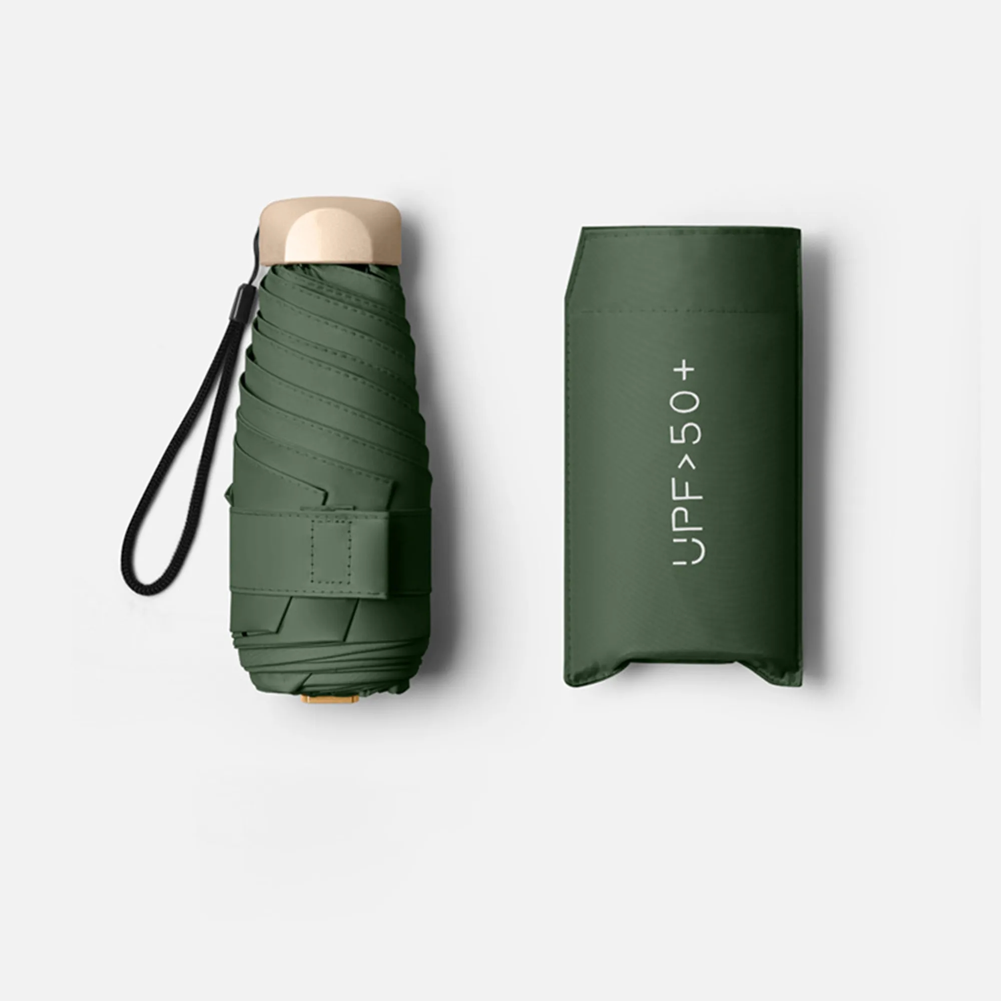 Compact Travel Umbrella Windproof UV Protection Rain 8