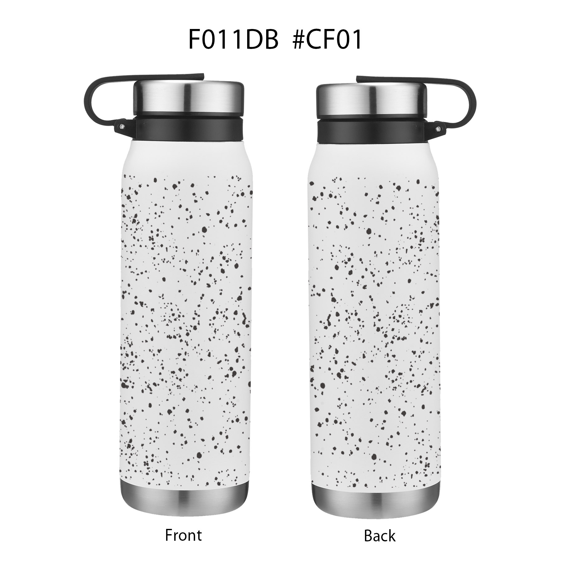 20 oz. Speckled Design Stainless Steel Vacuum Water Bottle w/Twist Lid, custom water bottle with logo imprint 8