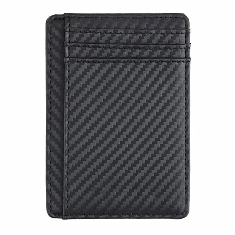 RFID Blocking Carbon Fiber Slim Front Pocket Wallet 3