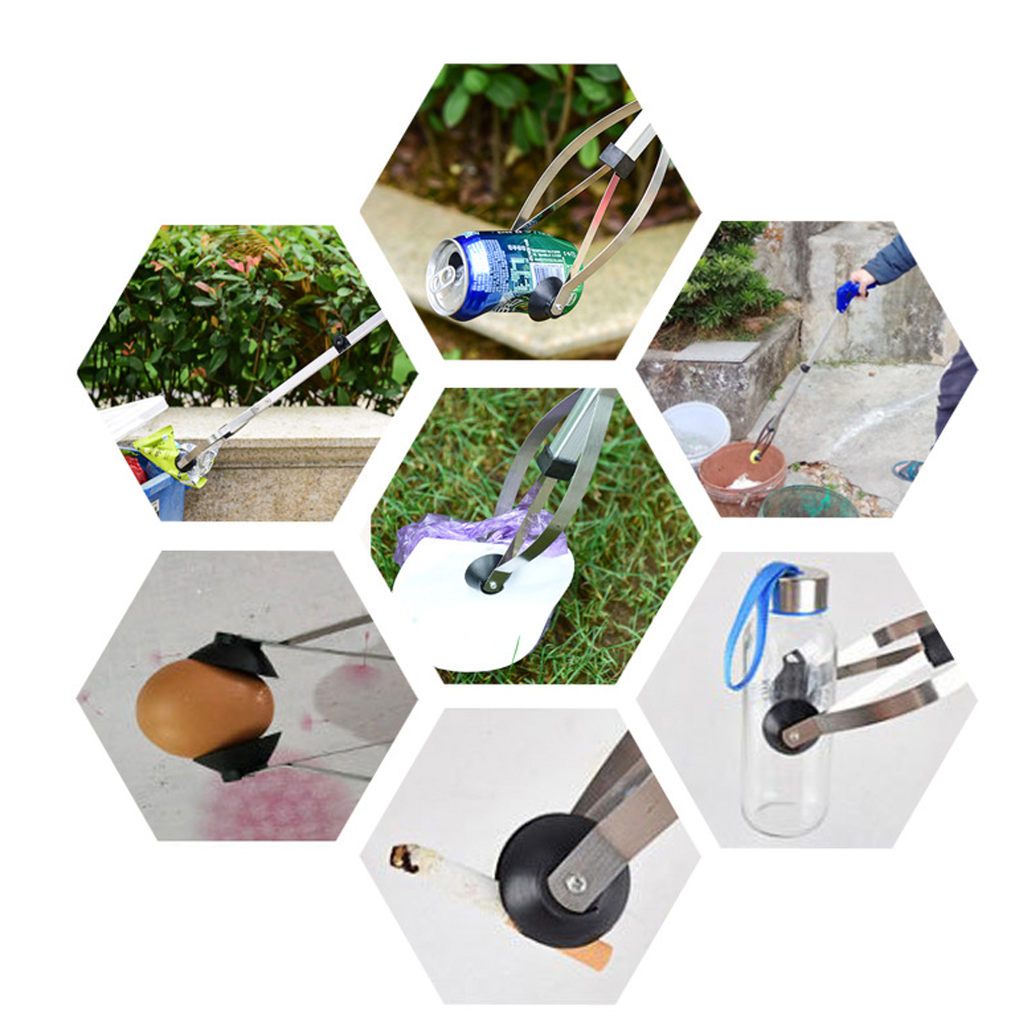 Aluminum Alloy Folding Garbage Clip Picker 6