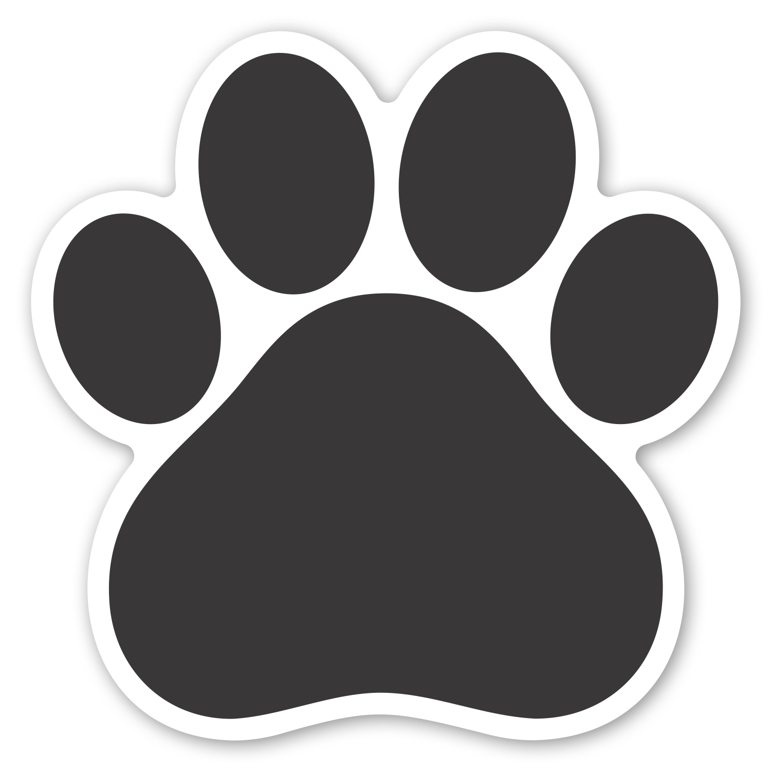 Paw Print Car Magnet 5.75 x 5.75 6