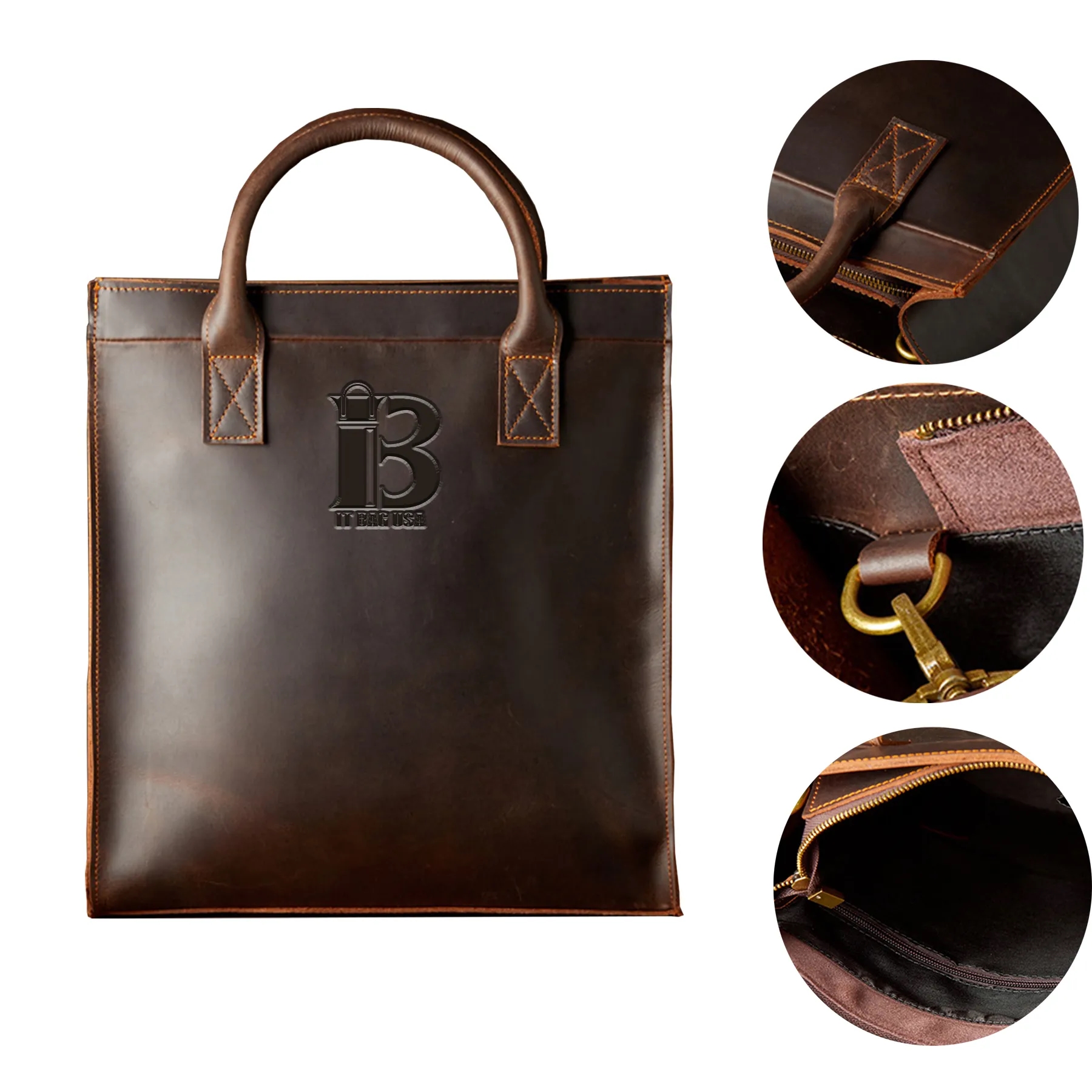LeatherSoft cottonTote bag, custom tote bag with logo imprint 2
