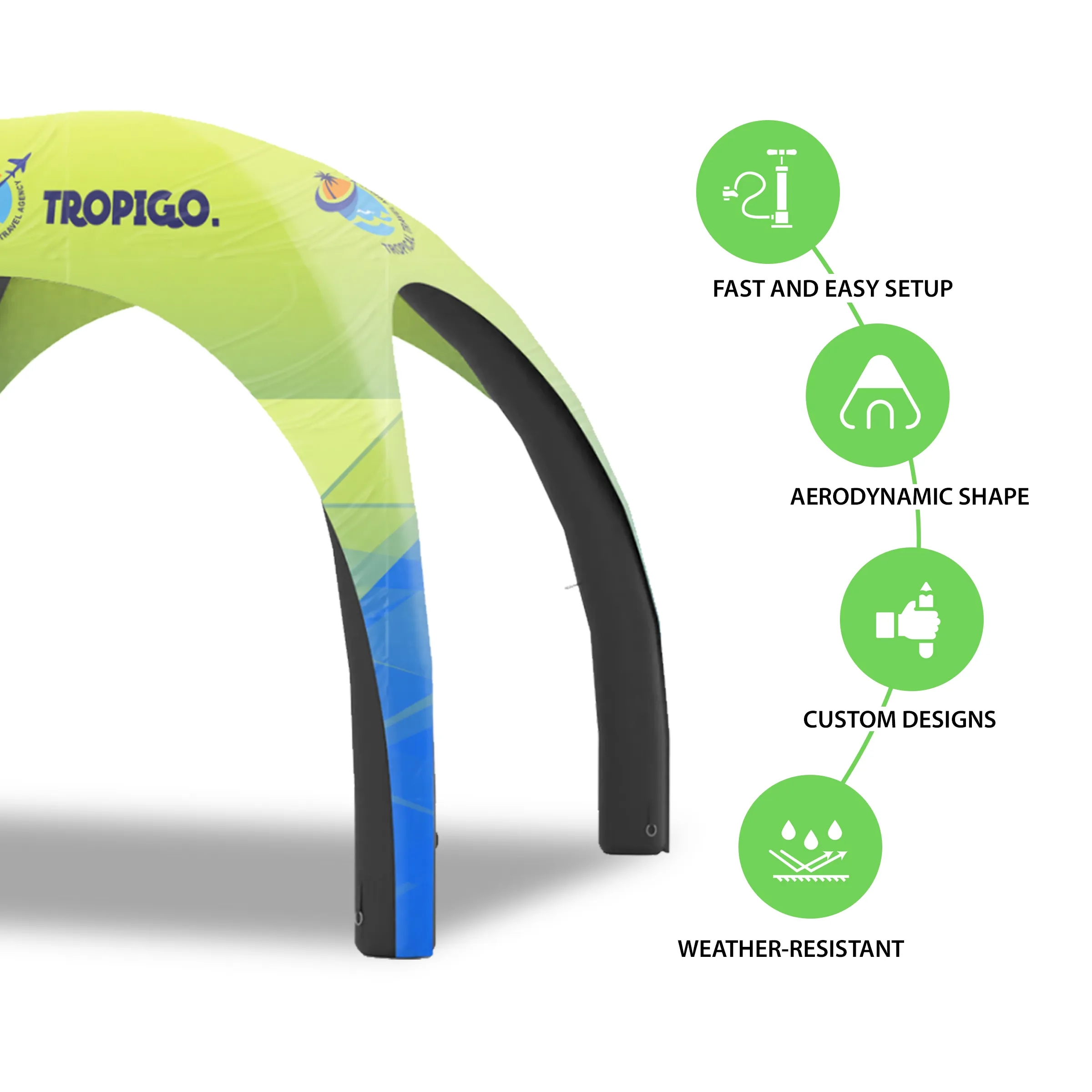 10' Custom Inflatable Spider Tent with 4 legs with Canopy 4