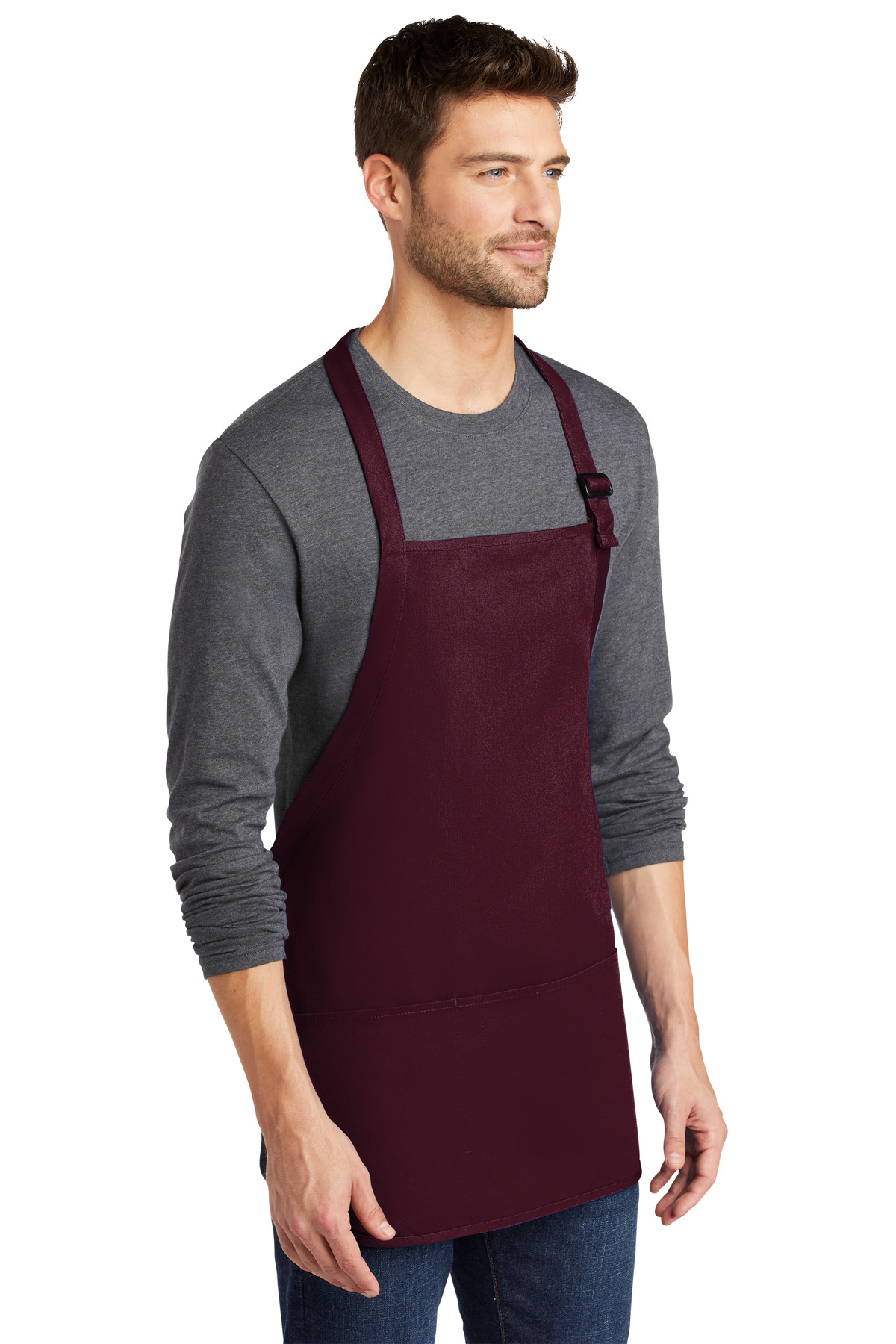Port Authority Medium-Length Apron with Pouch Pockets. A510 28