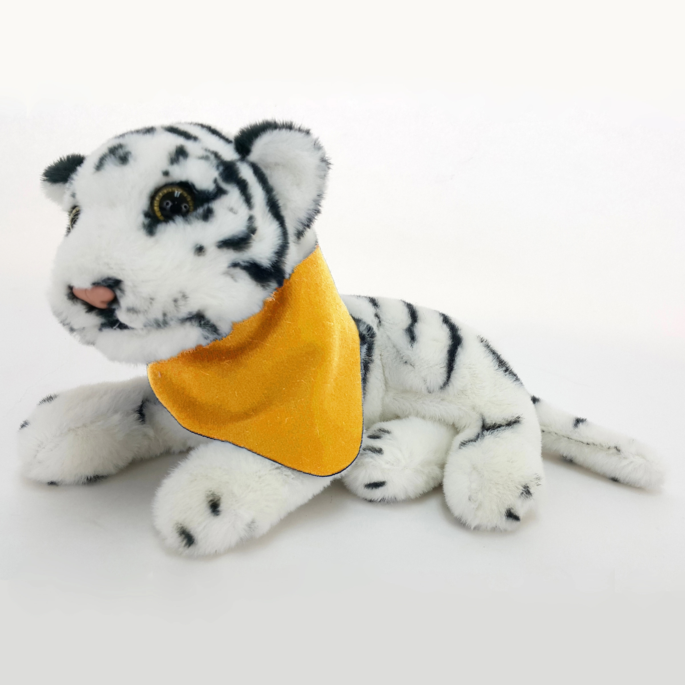 8" Jungle Animals Sitting White Tiger 9