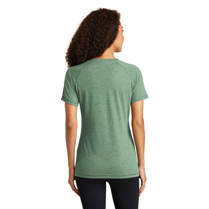 Sport-Tek Women's PosiCharge Tri-Blend Wicking Scoop Neck Raglan Tee. 52