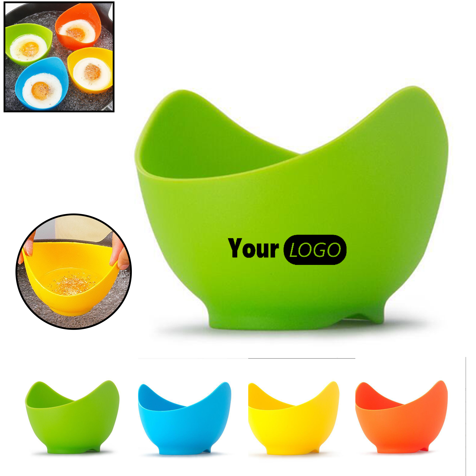 Silicone Egg Cups with Brush 2