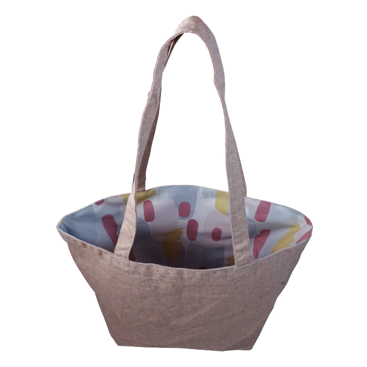 Super Sale- Reversible Red Tweed Cotton Tote, custom tote bag with logo imprint 2