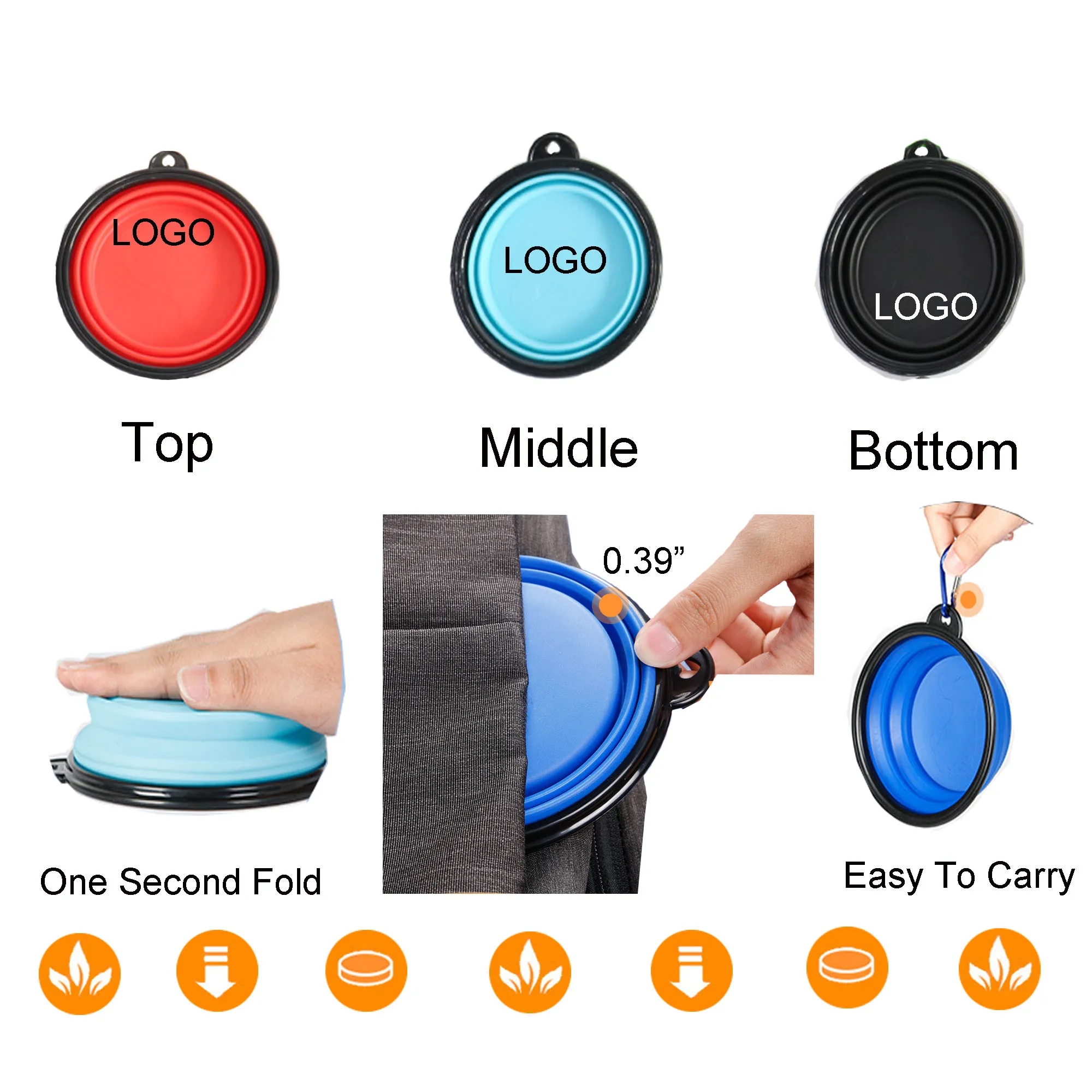Spot Collapsible Pet Silicone Bowl 2