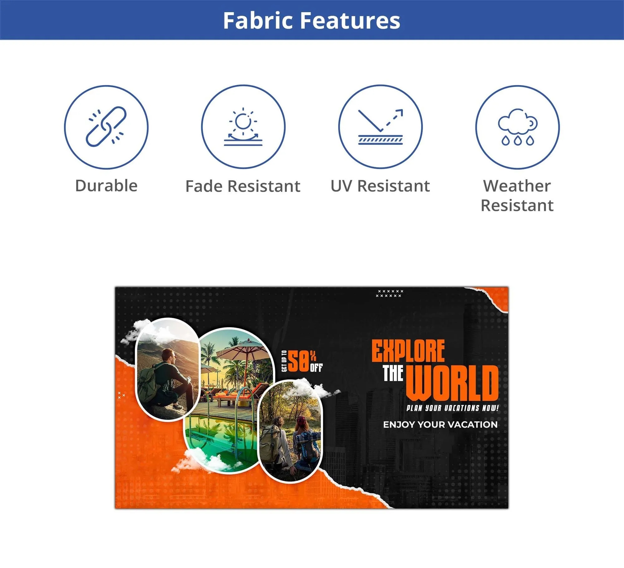 Break Away Banner with Ultra Strong Adhesive Tabs (1ft x1ft) 2