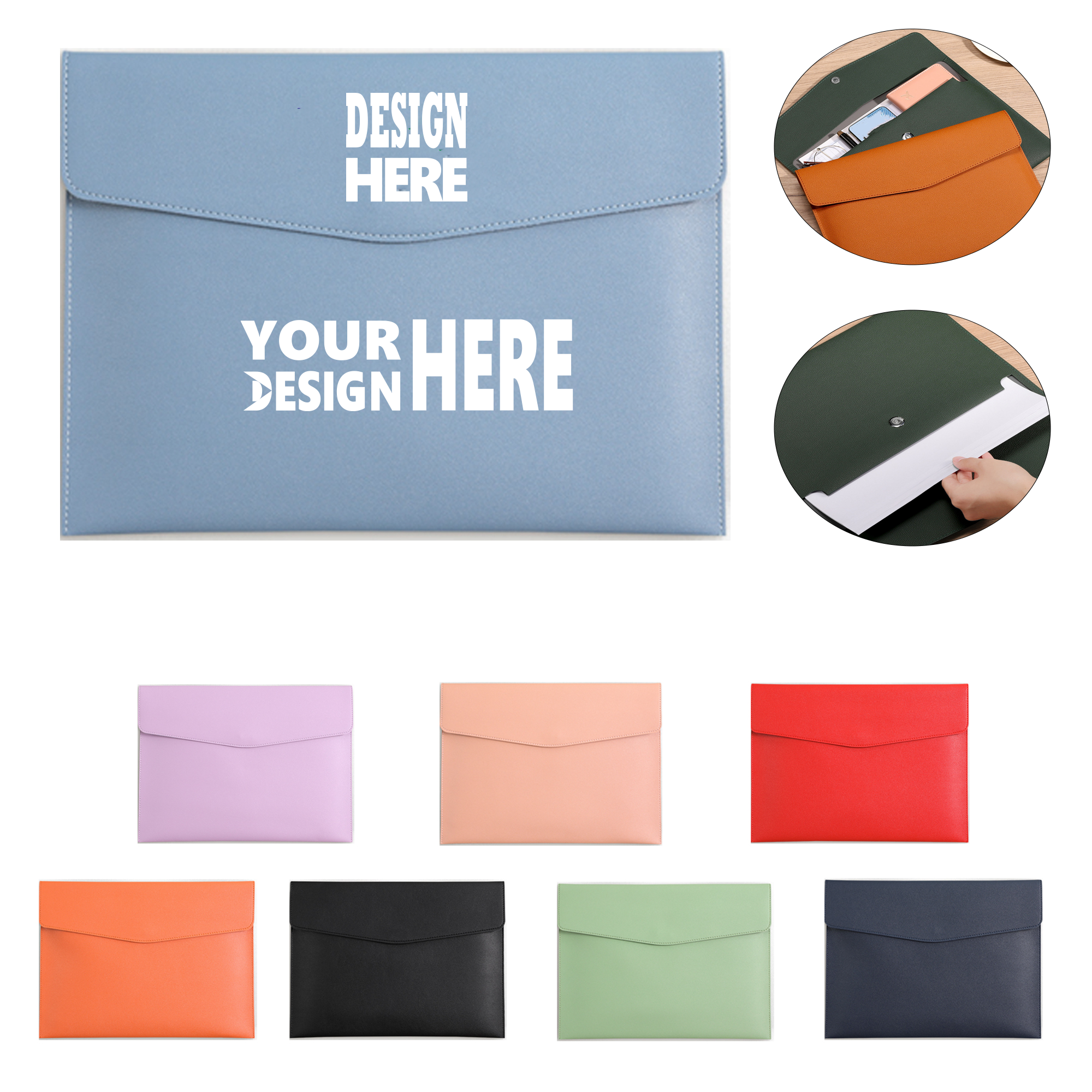 Solid Color Document Pouch 2