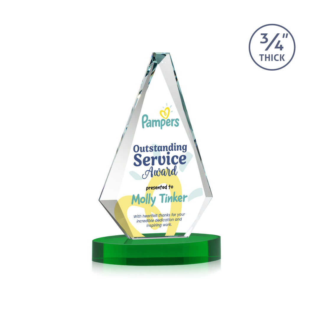Windsor VividPrint™ Award on Alberton Base - Green 9