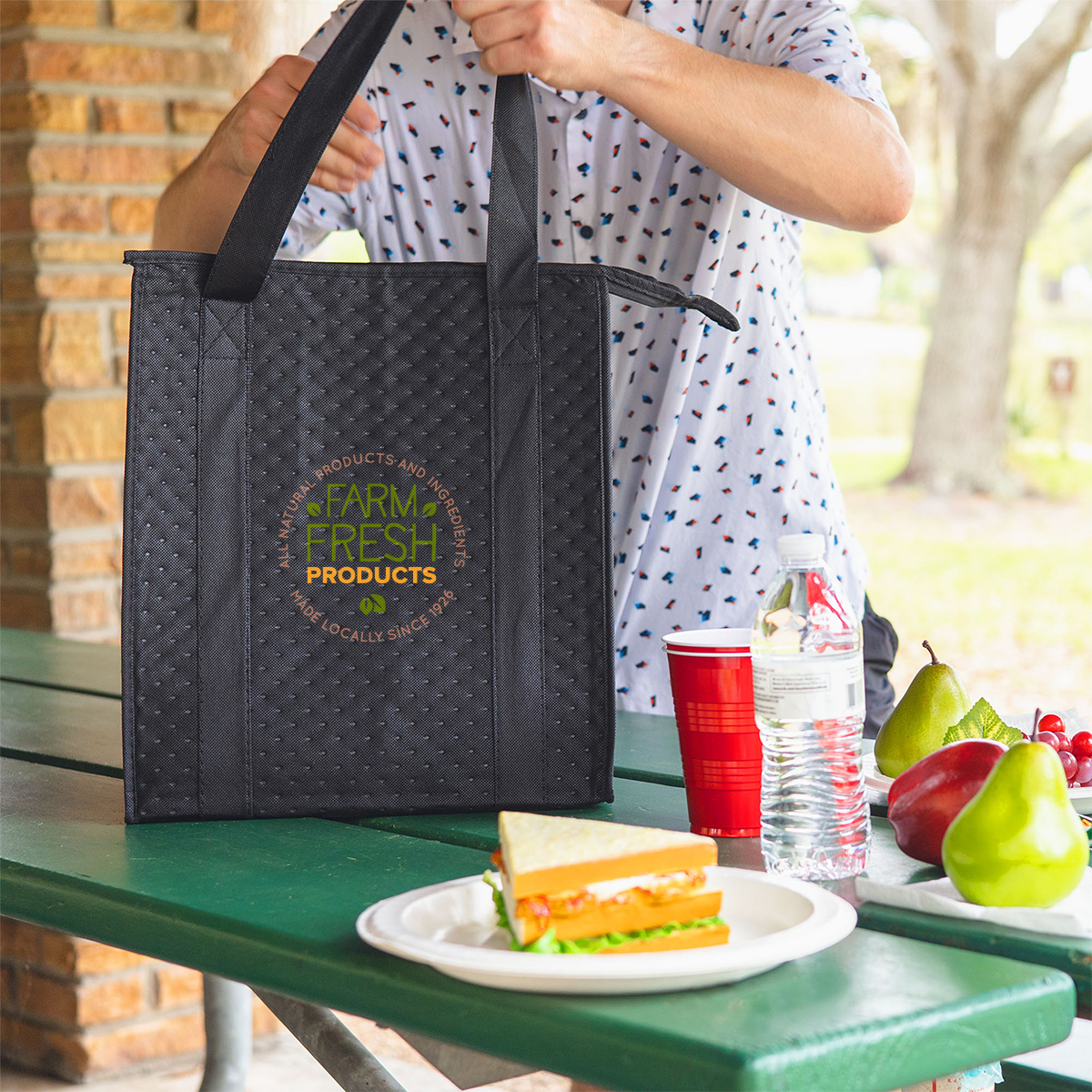 Dimples Non-Woven Cooler Tote Bag 6