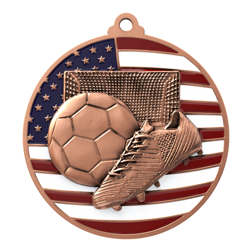 Soccer Patriotic Medallion (2-3/4") 3