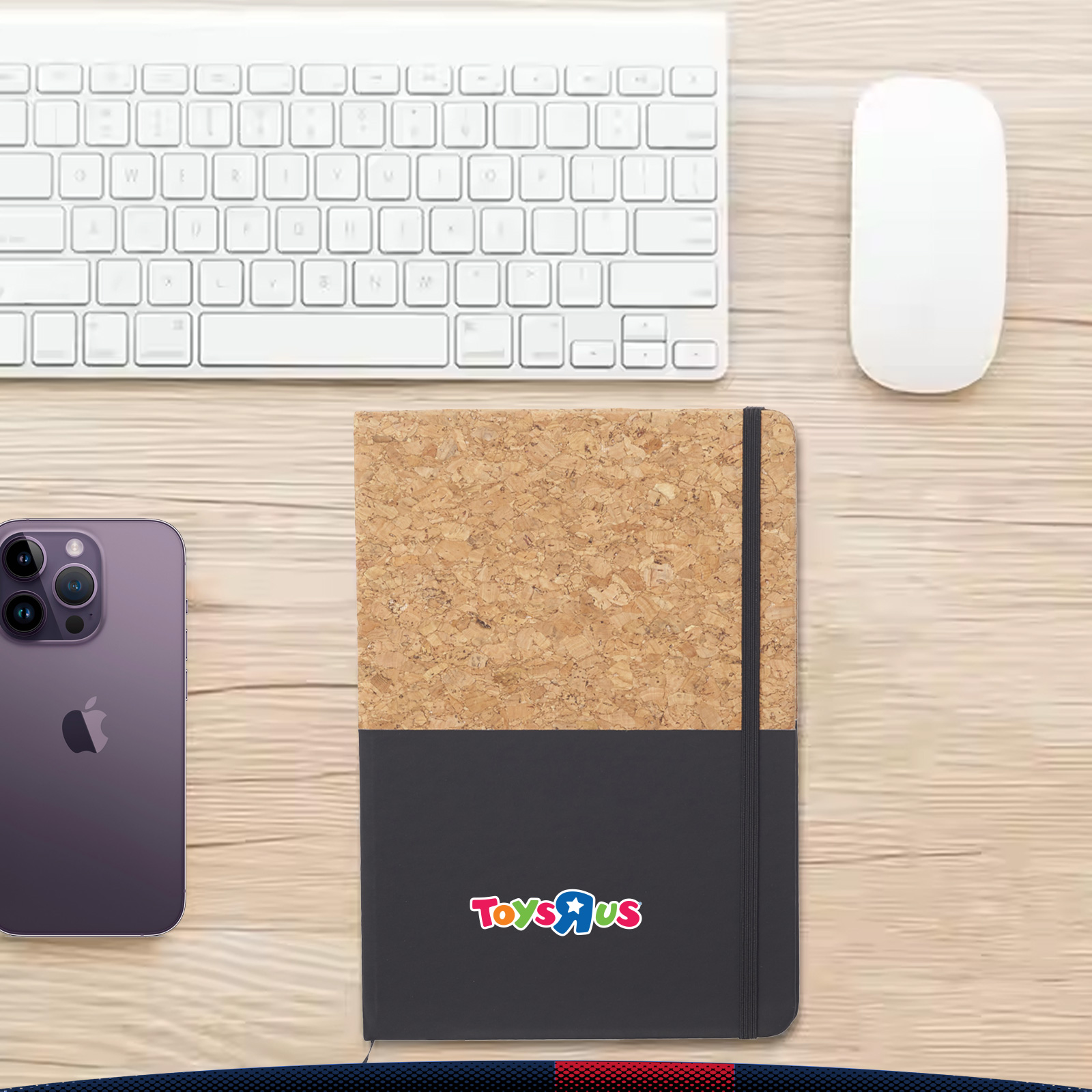 Two Tone Hard Cover Cork Bound Notebook 4