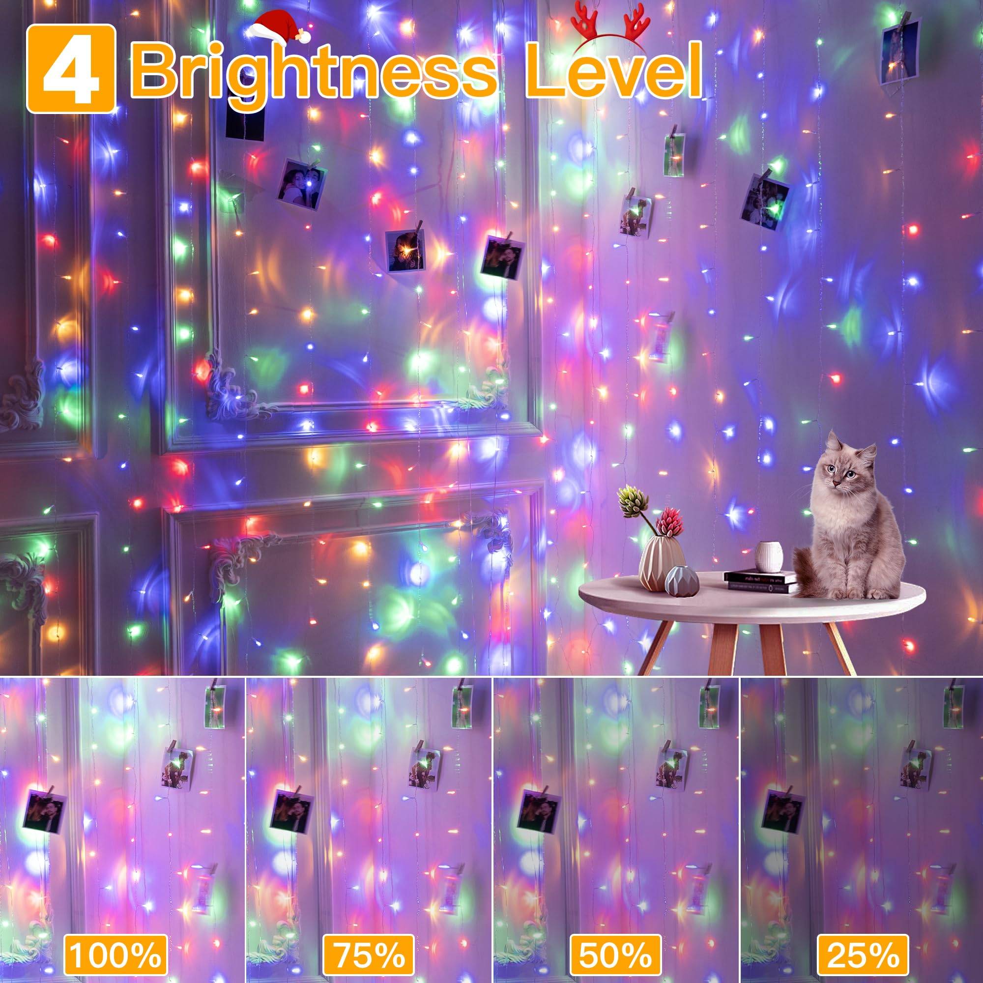 LED Curtain String Lights 4