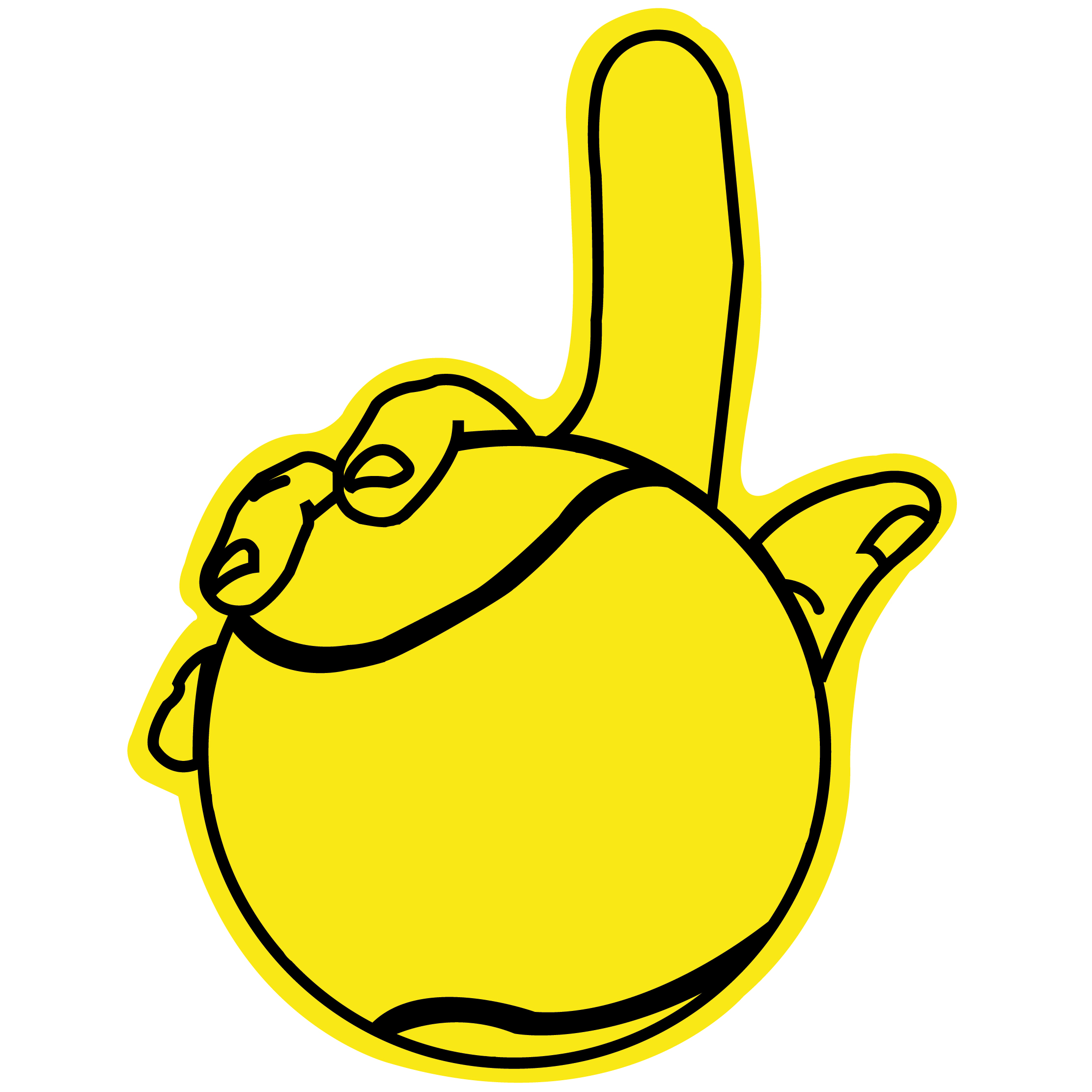 Large Tennis Ball Hand 18