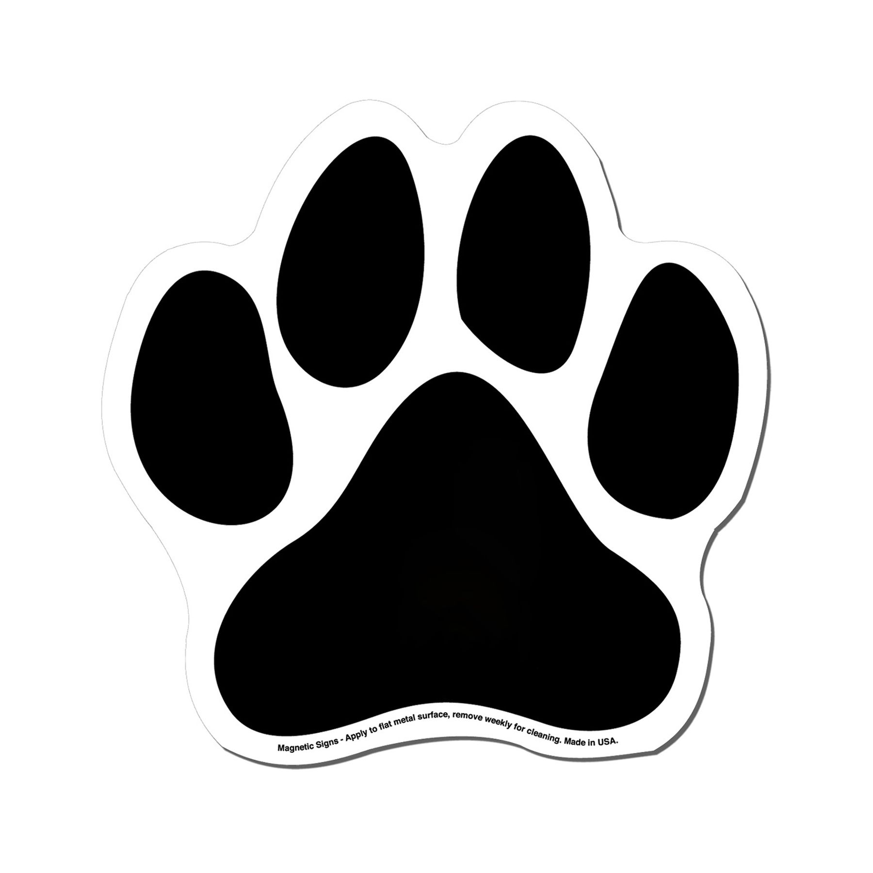 Paw Print 6" x 6" Magnetic Sign - Full-Color 1