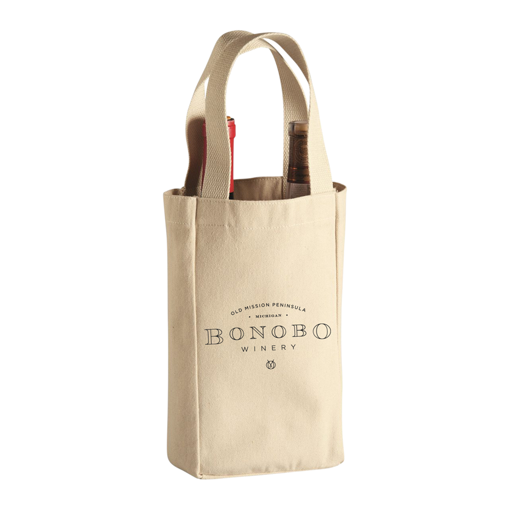 2-Bottle Heavy Cotton Canvas Tote 1