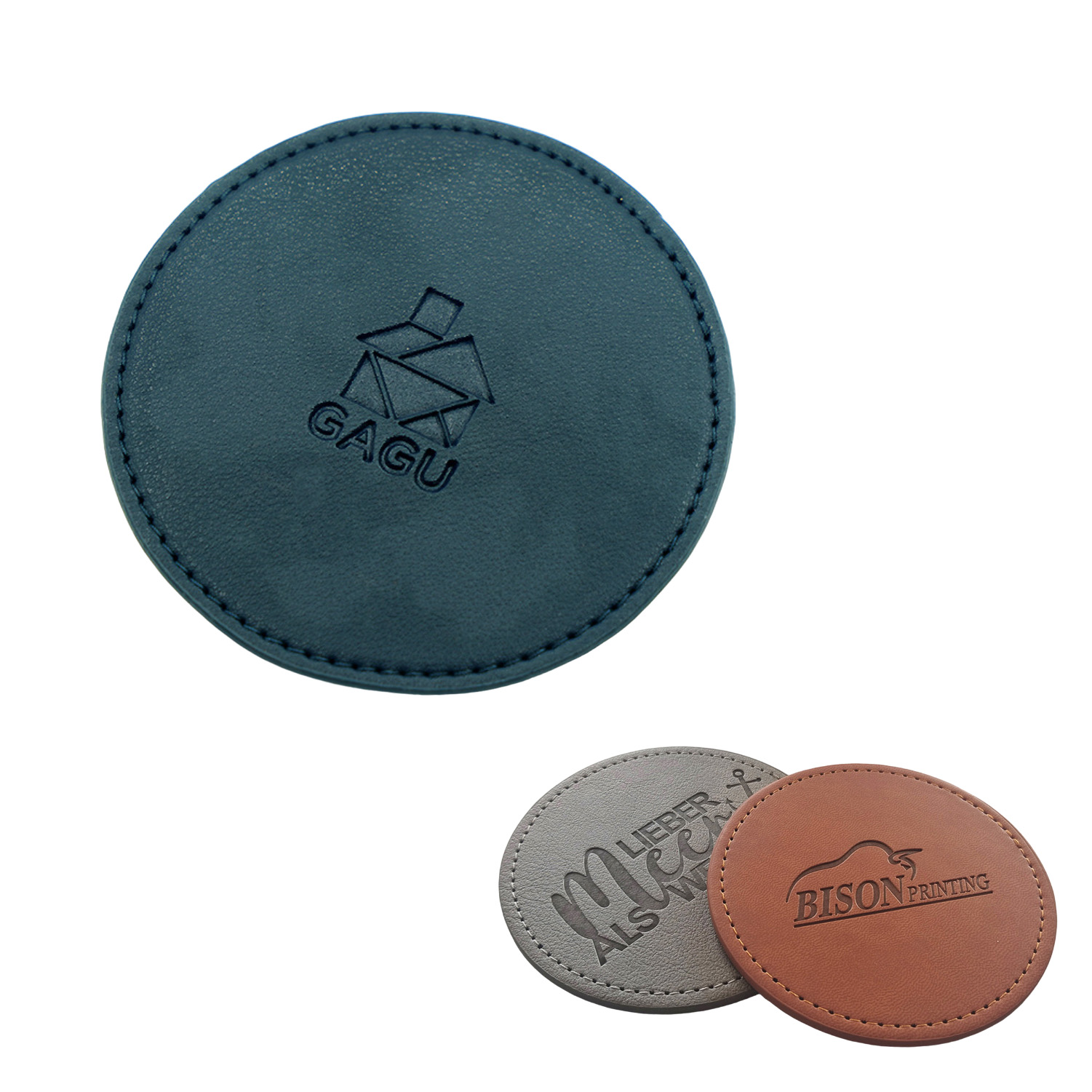 4 1/8" D Round PU Coaster 2