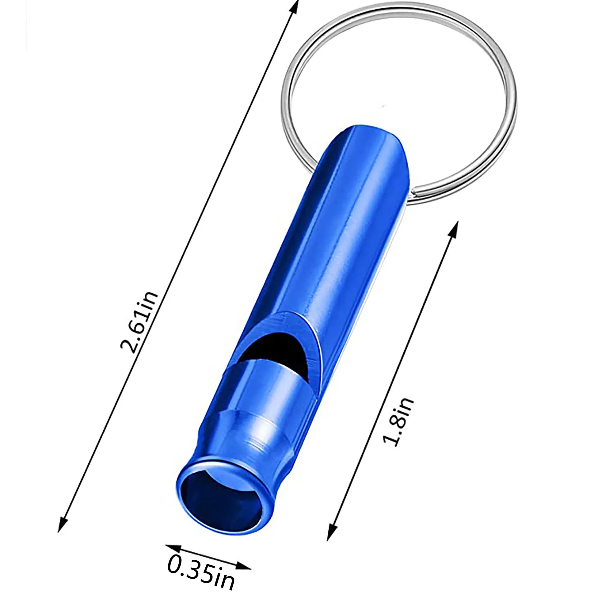 Aluminum Emergency Whistle with Keychain 5