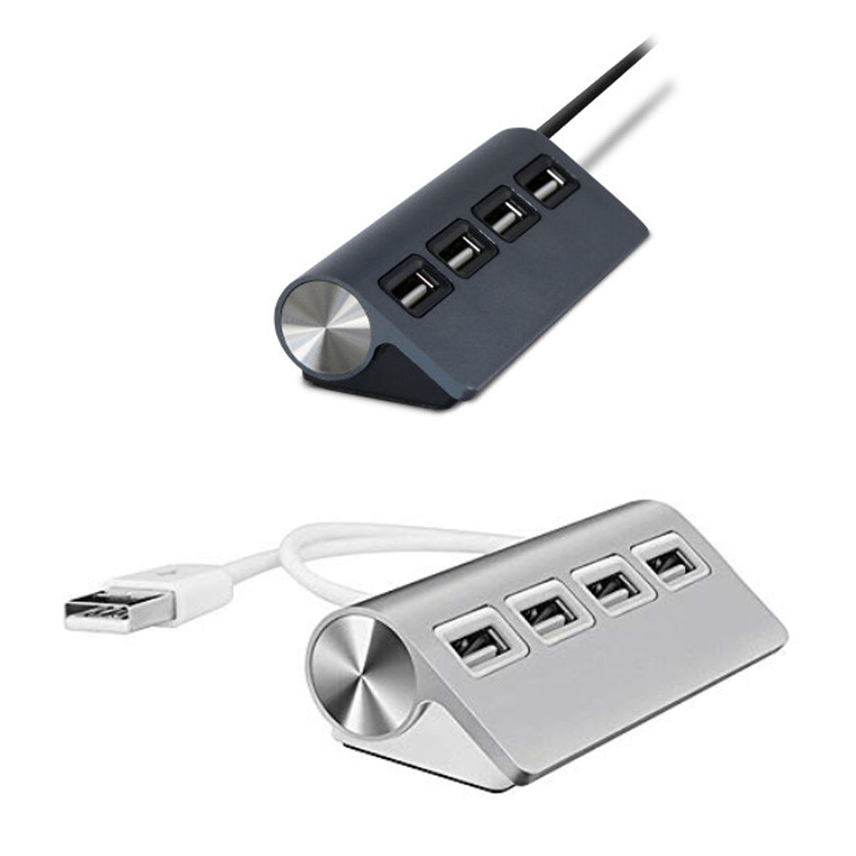 Aluminum 4-Port USB Hub with Angled Design and Custom Logo 2