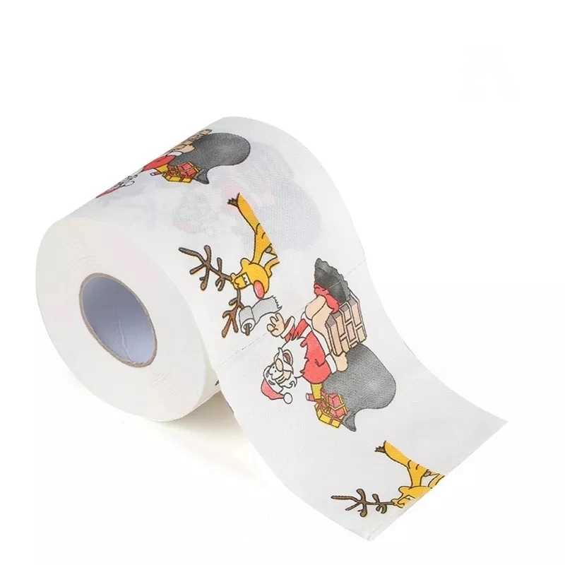 Custom Merry Christmas Pattern Toilet Paper Roll 3