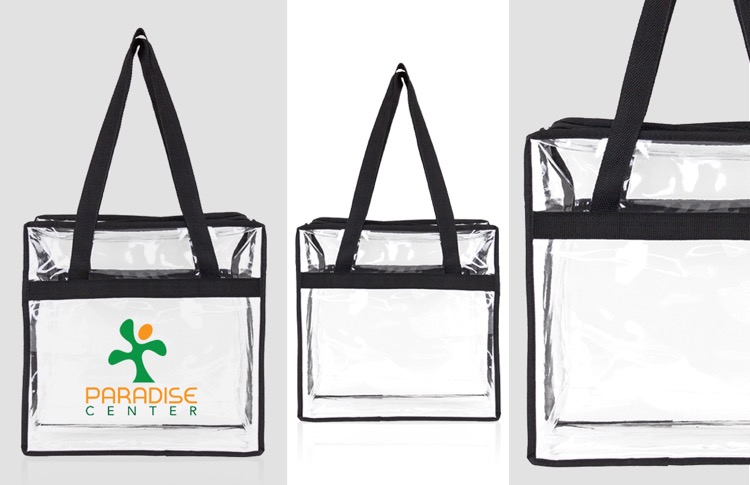 Clear Zippered Stadium Tote 3
