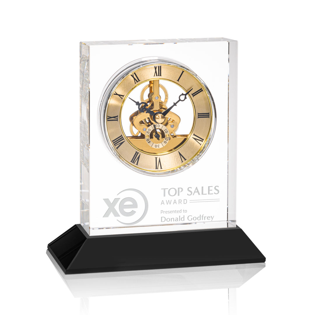 Ashland Clock on Base - Gold Dial 18