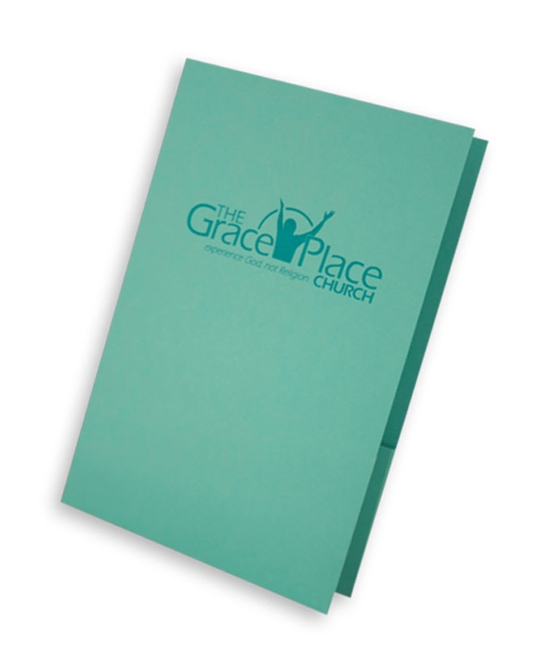Mid-Size Presentation Folders with Two Pockets printed 1 PMS Color 17