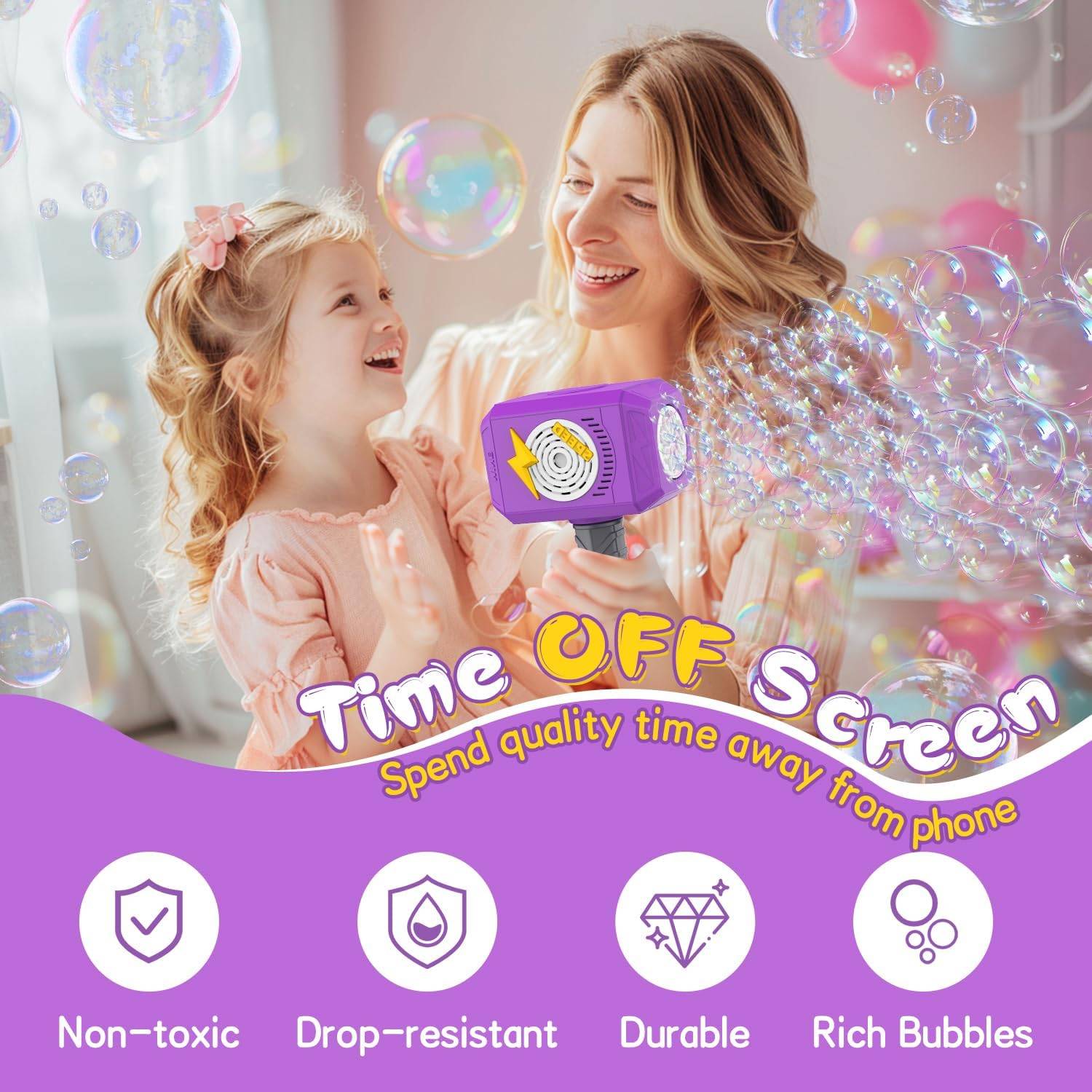 Hammer Bubble Gun Kids Toys 4