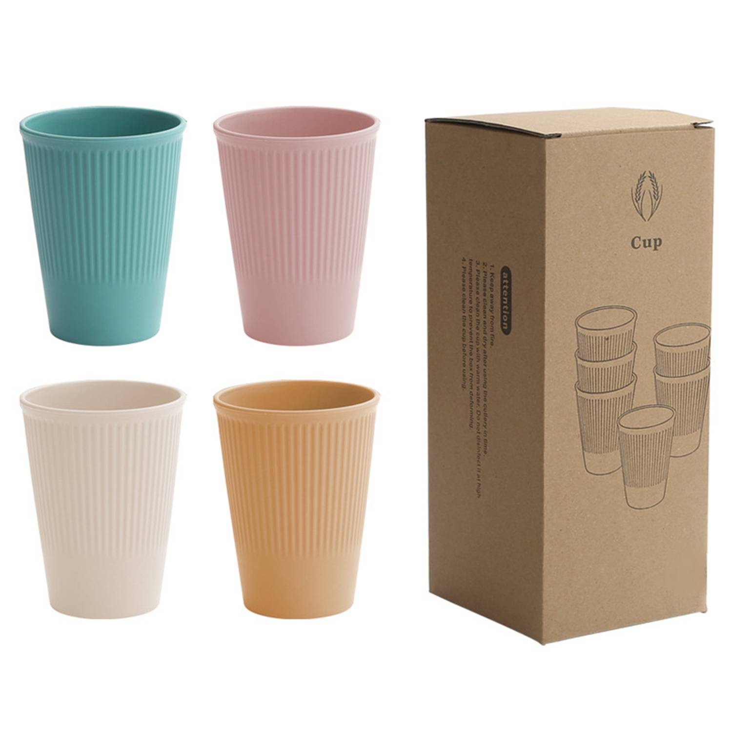 12oz PP Vertical Striped Cup 1