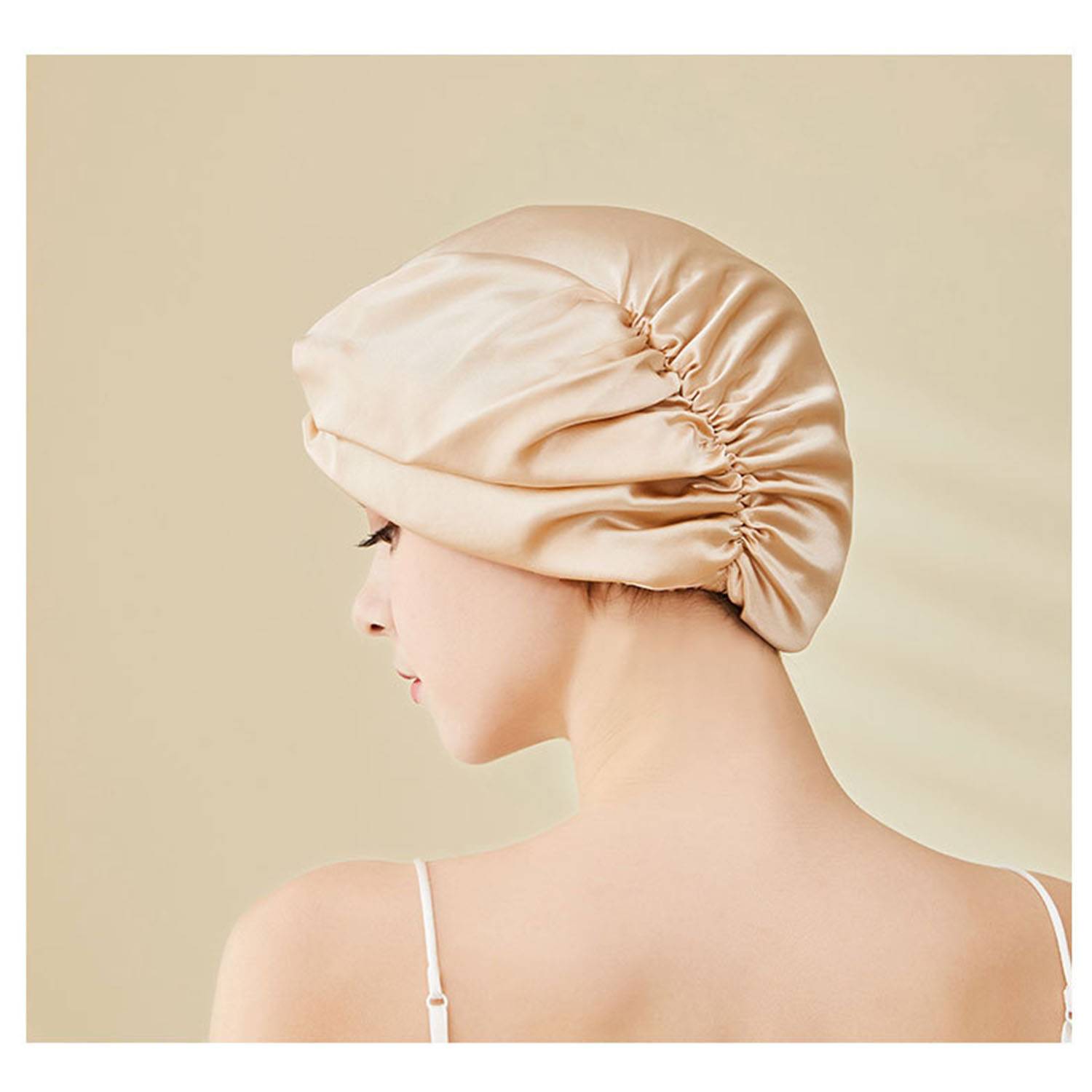 Mulberry silk turban sleep hat bonnet for woman 4