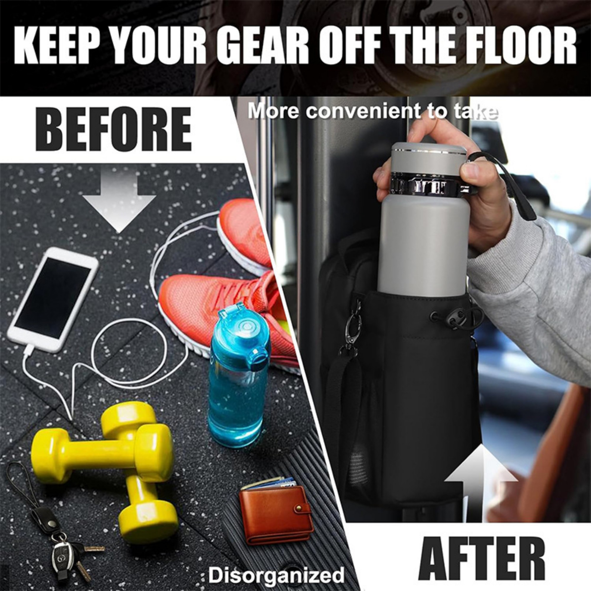 Magnetic Water Bottle Bag Sling Bag 2