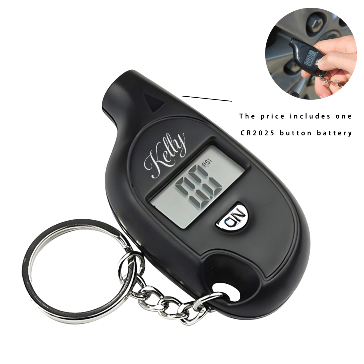 Mini Digital Tire Pressure Gauge Keychain 7