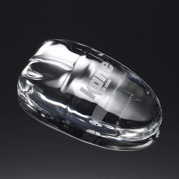 Glass Computer Mouse Paperweight 3