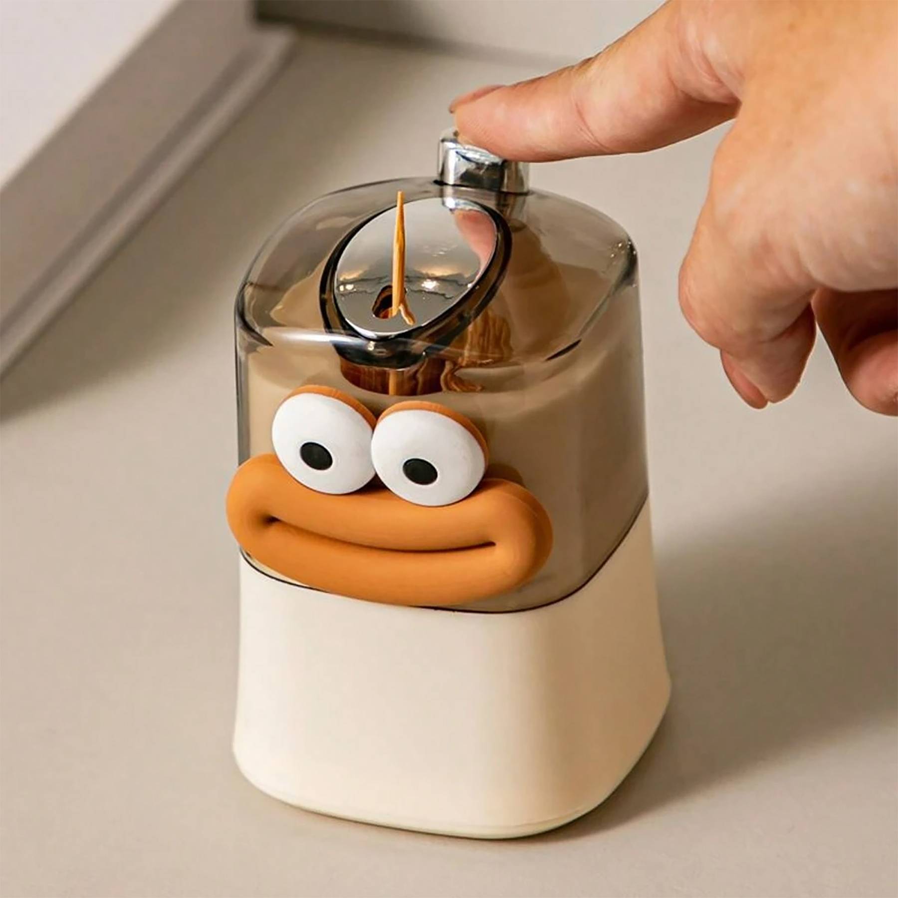 Toothpick Holder Pop-Up Automatic Tooth Pick Dispenser 6